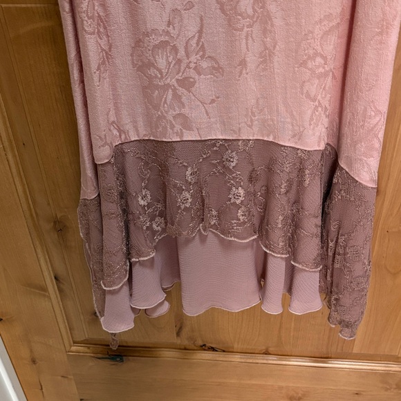 Elegant Pink Lace Maxi Dress - Picture 4 of 9